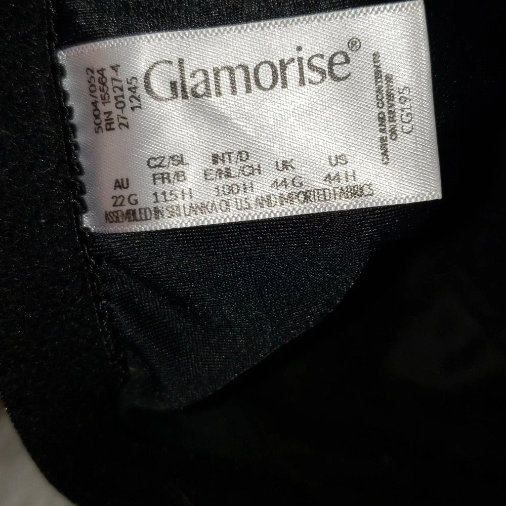 Glamorise Front Close 44H Underwire Bra #1339 #0025 #1339 - Picture 4 of 4
